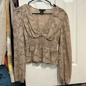 Brown medium long sleeve going out top from Sincerly Jules